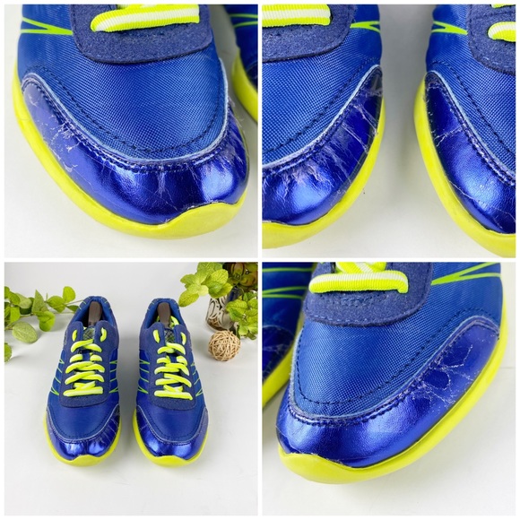 Coach Darla Sneaker Lace Up Tennis Shoe Blue Neon - Picture 8 of 8